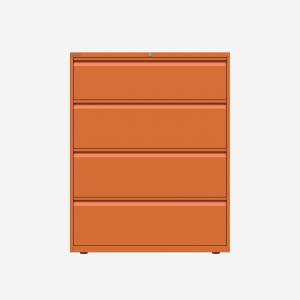 Bisley 1000mm wide Essentials Side Filing Cabinet Bisley Orange 4