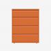 Bisley 1000mm wide Essentials Side Filing Cabinet Bisley Orange 4 Drawer
