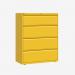 Bisley 1000mm wide Essentials Side Filing Cabinet Yellow 4 Drawer