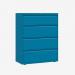 Bisley 1000mm wide Essentials Side Filing Cabinet Azure 4 Drawer