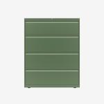 Bisley 1000mm wide Essentials Side Filing Cabinet Olive Green 4 Drawer