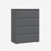 Bisley 1000mm wide Essentials Side Filing Cabinet Anthracite Grey 4 Drawer