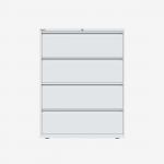 Bisley 1000mm wide Essentials Side Filing Cabinet Chalk 4 Drawer