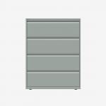 Bisley 1000mm wide Essentials Side Filing Cabinet Bisley Silver 4 Drawer