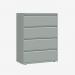 Bisley 1000mm wide Essentials Side Filing Cabinet Bisley Silver 4 Drawer