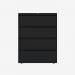 Bisley 1000mm wide Essentials Side Filing Cabinet Black 4 Drawer