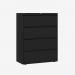Bisley 1000mm wide Essentials Side Filing Cabinet Black 4 Drawer