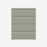 Bisley 1000mm wide Essentials Side Filing Cabinet Goose Grey 4 Drawer