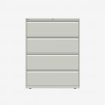 Bisley 1000mm wide Essentials Side Filing Cabinet Light Grey 4 Drawer