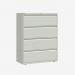 Bisley 1000mm wide Essentials Side Filing Cabinet Light Grey 4 Drawer