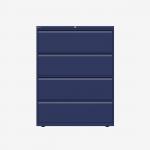 Bisley 1000mm wide Essentials Side Filing Cabinet Oxford Blue 4 Drawer