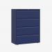 Bisley 1000mm wide Essentials Side Filing Cabinet Oxford Blue 4 Drawer