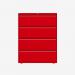 Bisley 1000mm wide Essentials Side Filing Cabinet Cardinal Red 4 Drawer