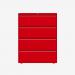 Bisley 1000mm wide Essentials Side Filing Cabinet Cardinal Red 4 Drawer