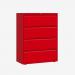 Bisley 1000mm wide Essentials Side Filing Cabinet Cardinal Red 4 Drawer