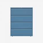 Bisley 1000mm wide Essentials Side Filing Cabinet Bisley Blue 4 Drawer