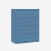 Bisley 1000mm wide Essentials Side Filing Cabinet Bisley Blue 4 Drawer