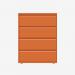 Bisley 1000mm wide Essentials Side Filing Cabinet Bisley Orange 4 Drawer