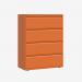 Bisley 1000mm wide Essentials Side Filing Cabinet Bisley Orange 4 Drawer