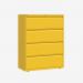 Bisley 1000mm wide Essentials Side Filing Cabinet Yellow 4 Drawer