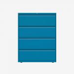 Bisley 1000mm wide Essentials Side Filing Cabinet Azure 4 Drawer