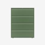 Bisley 1000mm wide Essentials Side Filing Cabinet Olive Green 4 Drawer