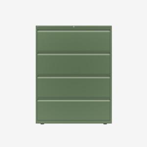 Bisley 1000mm wide Essentials Side Filing Cabinet Olive Green 4 Drawer