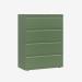 Bisley 1000mm wide Essentials Side Filing Cabinet Olive Green 4 Drawer