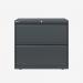 Bisley 800mm wide Essentials Side Filing Cabinet Anthracite Grey 2 Drawer