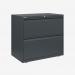 Bisley 800mm wide Essentials Side Filing Cabinet Anthracite Grey 2 Drawer