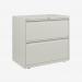 Bisley 800mm wide Essentials Side Filing Cabinet Chalk 2 Drawer