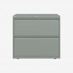 Bisley 800mm wide Essentials Side Filing Cabinet Bisley Silver 2 Drawer