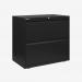 Bisley 800mm wide Essentials Side Filing Cabinet Black 2 Drawer