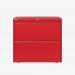 Bisley 800mm wide Essentials Side Filing Cabinet Cardinal Red 2 Drawer