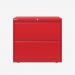 Bisley 800mm wide Essentials Side Filing Cabinet Cardinal Red 2 Drawer