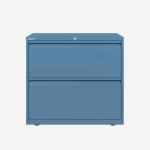 Bisley 800mm wide Essentials Side Filing Cabinet Bisley Blue 2 Drawer