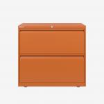 Bisley 800mm wide Essentials Side Filing Cabinet Bisley Orange 2 Drawer