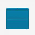 Bisley 800mm wide Essentials Side Filing Cabinet Azure 2 Drawer