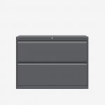Bisley 1000mm wide Essentials Side Filing Cabinet Anthracite Grey 2 Drawer