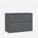 Bisley 1000mm wide Essentials Side Filing Cabinet Anthracite Grey 2 Drawer