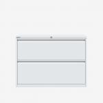 Bisley 1000mm wide Essentials Side Filing Cabinet Chalk 2 Drawer