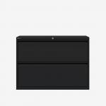 Bisley 1000mm wide Essentials Side Filing Cabinet Black 2 Drawer