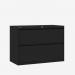 Bisley 1000mm wide Essentials Side Filing Cabinet Black 2 Drawer
