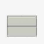 Bisley 1000mm wide Essentials Side Filing Cabinet Light Grey 2 Drawer