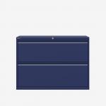Bisley 1000mm wide Essentials Side Filing Cabinet Oxford Blue 2 Drawer