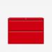 Bisley 1000mm wide Essentials Side Filing Cabinet Cardinal Red 2 Drawer