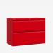 Bisley 1000mm wide Essentials Side Filing Cabinet Cardinal Red 2 Drawer