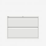Bisley 1000mm wide Essentials Side Filing Cabinet Traffic White 2 Drawer