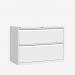 Bisley 1000mm wide Essentials Side Filing Cabinet Traffic White 2 Drawer