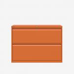 Bisley 1000mm wide Essentials Side Filing Cabinet Bisley Orange 2 Drawer